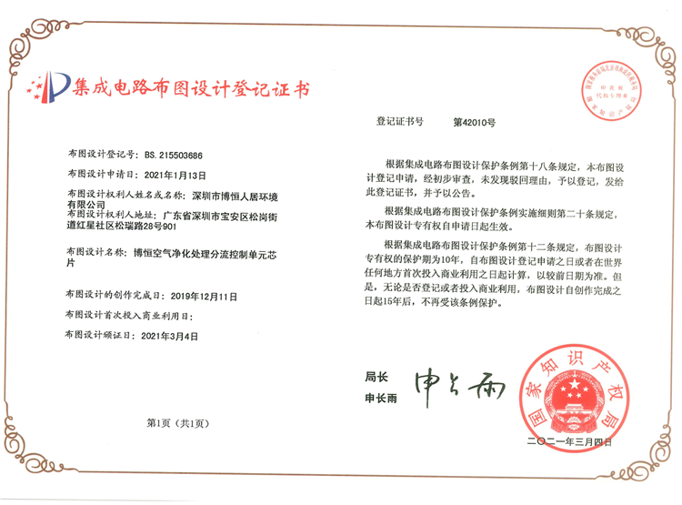 空气净化处理分流控制单元芯片